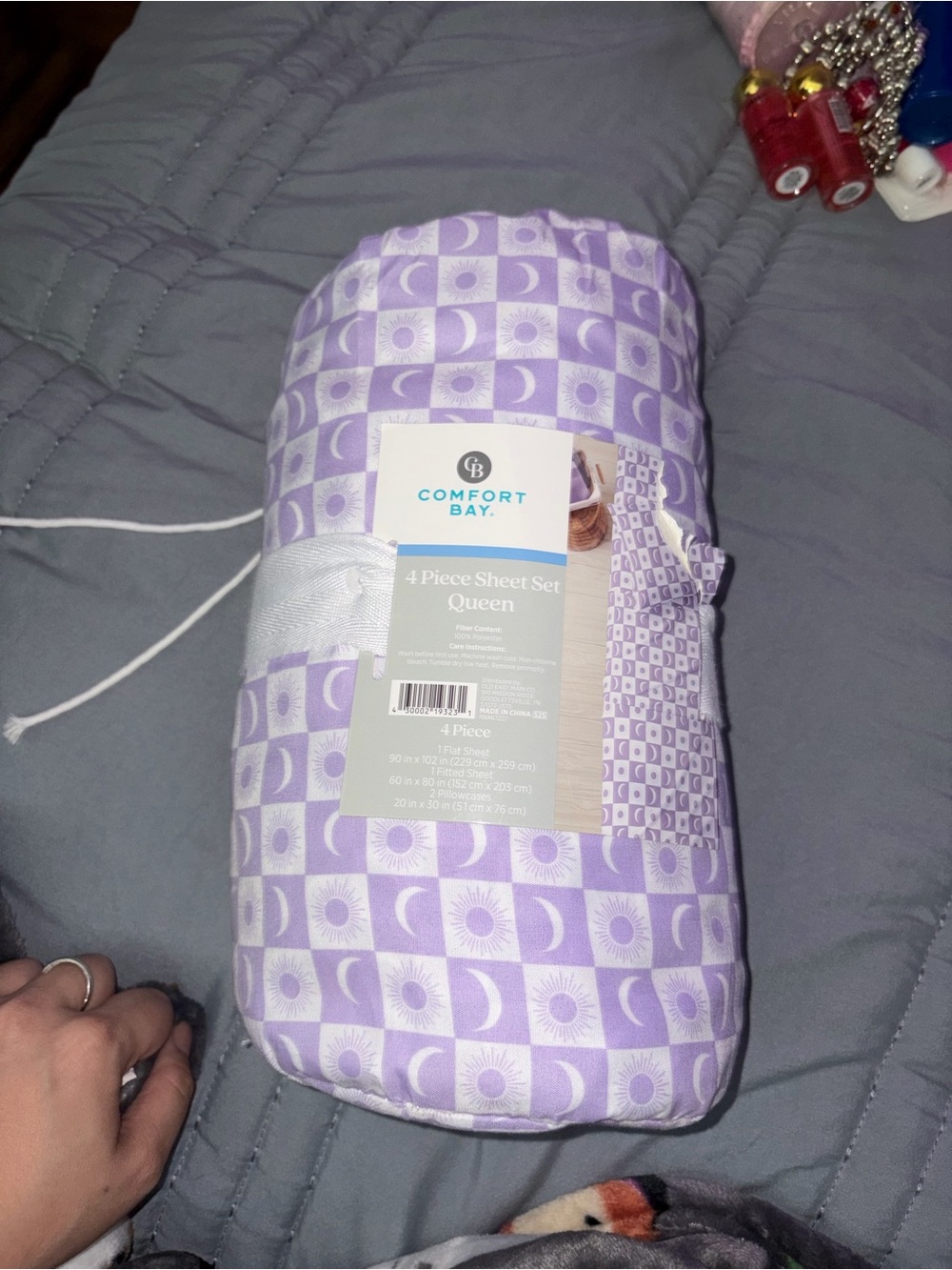 Comfort Bay Lavender Moon & Sun Queen Sheet Set